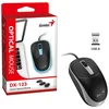 Genius DX-123 Miška, žična, optična, 1200DPI, 3 gumbi, USB, črno-siva