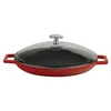 Frying pan with lid, 30 cm, Glaze range, red - LAVA brand