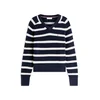 TOMMY HILFIGER Pulover nočno modra/bela