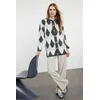 Trendyol Gray Diamond Patterned Knitwear Cardigan