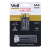 Well Baterija polnilna R03(AAA) Li-Ion, 400mAh, 1,5V, USB-C