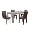 Leon 4+1 jedilni set york hrast-rjava