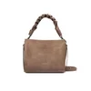 Coccinelle Ročna torba P6P Boheme Suede Bimaterial E1 P6P 58 01 01 Temno bež