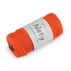 Bombažna preja za pletenje makrame Naty O3 mm česanje - oranžna