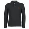 Polo Ralph Lauren  Polo majice dolgi rokavi POLO AJUSTE DROIT EN COTON BASIC MESH LOGO PONY PLAYER  Črna