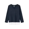 SHEEGO Pulover temno modra/bela