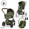 Cybex - Otroški voziček Balios S Lux z zložljivo košaro - Moss Green (3v1)