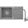 Deante ZQZ S113 Sudopera, 1 korito, 15cm, Granina + BEU S62M Slavina, 355mm, Siva