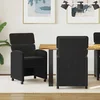 vidaXL Jedilni stoli s kolesi 2 pcs Črna 58 x 65 x 98 cm Žamet