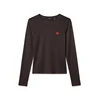VERO MODA Majica VMCHLOE čokolada/rdeča