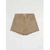 Sinsay - High waist kratke pantalone od trapera - zeleno