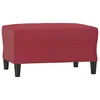 Vidaxl Stolček za noge vinsko rdeč 70x55x41 cm umetno usnje