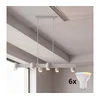 Brilagi - LED RGBW luster na sajli SELE, prigušiva, 6xGU10/6,5W/230V, bela