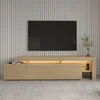 Hanah Home TV komoda Beliz, 192 cm, topli hrast / hrast Sapphire