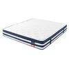 Songmics Vzmetnica z žepki v 7 conah in gel spominsko peno H3 srednje trda 180x200x25 cm modra