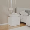 vidaXL Nočna omarica bela 45x35x52 cm iverna plošča