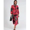 MSN Collection Obleka Maxi rdeča
