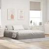 vidaXL Ottomanska postelja s shranjevanjem Taupe 160 x 200 cm blago