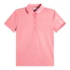 Ženska majica J.Lindeberg Tour Tech Print Polo Bridge Stack Rose L