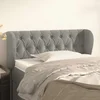 SHUMEE vidaXL Vzglavje z ušesi svetlo sivo 103x23x78/88 cm žamet