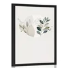 Plakat boho rastline v krogu - 60x90 silver