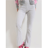 Sinsay - Rebraste flare pantalone - svetlo siva