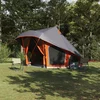 Tipi šator s krovom Siva i narančasta 508 x 470 x 300 cm taft