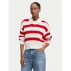 Tommy Jeans Pulover DW0DW22926 Rdeča Loose Fit