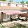 Električna retraktabilna tenda Crvena i bijela 600 × 300 cm