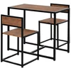 Homestar Jedilna miza z 3-delnim kompletom 90x47x76 cm rjava