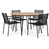 RANGSTRUP O130 sto natur/crna + 4 NABE stolice crna