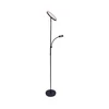 LED prigušiva stojeća lampa NORA LED/25W/230V 2200/3000/4000K + LED/5W 3000K crna + daljinski upravljač