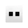 Računalniška vtičnica RJ45 + telefonska vtičnica RJ11 BMF5T.02/11 Osnovni modul bela