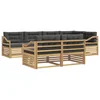 Set vanjskih sofa s jastukom 7 pcs Bijela i antracit Poliester