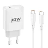 Kucni punjac KONFULON Joko JK89+DC67 PD 30W sa kablom Type-C na Type-C beli 1m