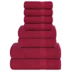 Set ručnika FROGN od 8 dijelova bordo 360 g/m2