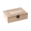 Lesena škatlica s 4 predelki Pentart 14 x 10 x 3,5 cm - in ogledalo v notranjosti