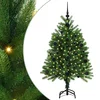Božićno drvce s 150 LED svjetlima s stalakom Zelena 120 cm PE