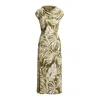 Lauren Ralph Lauren Obleka CLASSIC kaki / oliva / bela