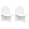 vidaXL Nočna omarica 2 pcs Bela 48 x 49 x 65 cm Konstruirano leseno