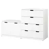 NORDLI Komoda s 8 fioka, bela, 160x99 cm