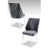 Hanah Home Set stolica Pufi, 48x90x43 cm, 4 komada, Sivo-bele