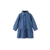 MANGO KIDS Obleka AINA moder denim
