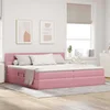 Krevet s od storage s madracem Ružičasta 200 x 200 cm Baršun