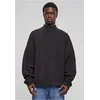 Mens fleece oversized sweatshirt Crew black