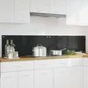 Kuhinjski zid 2 pcs Crna 100 x 40 cm Staklo otporno na udarce