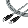 Tactical Aramid ekstra čvrst kabel USB-C/Lightning MFI - 1m - Siva KP31195