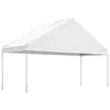 Vidaxl vidaXL Vrtni šotor s streho, bel, 5,88 x 2,23 x 3,75 m, polietilen