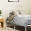 Vidaxl vidaXL Kovinsko vzglavje postelje belo 90 cm