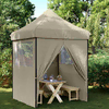 Šator za zabave 200 x 200 x 306 cm Sivosmeđa Oxford tkanina
